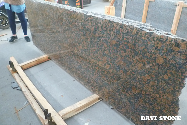 Half Slabs Granite Stone Baltic Brown Suface polished edge natural 240up x 70up x 2cm